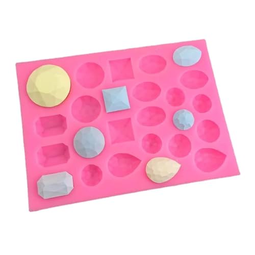 Gießformen aus Kunstharz, 3D-Edelstein, Diamant-Kugel, Herz, quadratisch, oval, Schmuckformen für Zuhause, Handwerk, Epoxidharz, 13,5 x 9,7 x 1,1 cm von LUPZENFUXIA