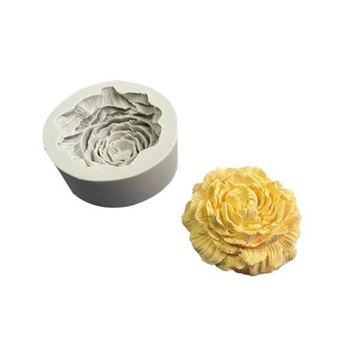 Gießformen aus Kunstharz, 3D-Pfingstrose, Blume, Silikon-Kerzenform für Hochzeit, Party, Abendessen, Ornament, handgefertigte Kerzen, Seife, Harz, Epoxidwachs, 9,5 x 9,5 x 3,7 cm Gießformen aus Kunstharz, 3D-Pfingstrose, Blume, Silikon-Kerzenform für Hochzeit, Party, Abendessen, Ornament, handgefertigte Kerzen, Seife, Harz, Epoxidwachs, 9,5 x 9,5 x 3,7 cm von LUPZENFUXIA