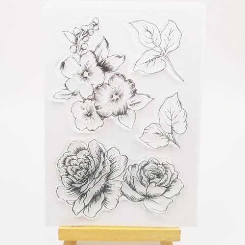 Kartenherstellungszubehör, Scrapbooking-Schablonen, 10,5 x 15 cm, große Blumen, transparent, Silikonstempel für Scrapbooking, Fotoalbum, dekorative Kartenherstellung Kartenherstellungszubehör, Scrapbooking-Schablonen, 10,5 x 15 cm, große Blumen, transparent, Silikonstempel für Scrapbooking, Fotoalbum, dekorative Kartenherstellung von LUPZENFUXIA