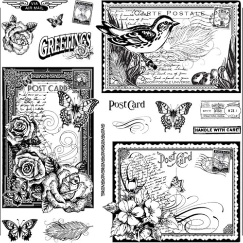 Kartenherstellungszubehör, Scrapbooking-Schablonen, 10 x 10 cm, Vogel-Blume, transparenter Siegelstempel, Scrapbooking, Prägung, Fotoalbum, dekoratives Papier, Kartenhandwerk Kartenherstellungszubehör, Scrapbooking-Schablonen, 10 x 10 cm, Vogel-Blume, transparenter Siegelstempel, Scrapbooking, Prägung, Fotoalbum, dekoratives Papier, Kartenhandwerk von LUPZENFUXIA