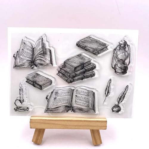 Kartenherstellungszubehör, Scrapbooking-Schablonen, 11 x 16 cm, Vintage-Buch, transparent, Silikonstempel für Scrapbooking, Fotoalbum, dekorativer Stil 4 Kartenherstellungszubehör, Scrapbooking-Schablonen, 11 x 16 cm, Vintage-Buch, transparent, Silikonstempel für Scrapbooking, Fotoalbum, dekorativer Stil 4 von LUPZENFUXIA