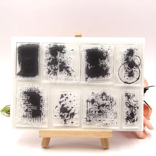 Kartenherstellungszubehör, Scrapbooking-Schablonen, 11 x 16 cm, melierter Hintergrund, transparenter Silikonstempel, Siegel für Scrapbooking, Fotoalbum, dekorative klare Stempelbögen Kartenherstellungszubehör, Scrapbooking-Schablonen, 11 x 16 cm, melierter Hintergrund, transparenter Silikonstempel, Siegel für Scrapbooking, Fotoalbum, dekorative klare Stempelbögen von LUPZENFUXIA