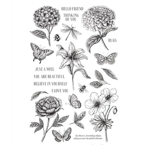 Kartenherstellungszubehör, Scrapbooking-Schablonen, 11 x 16 cm, schöne Blüten, transparenter Siegelstempel, Scrapbooking, Prägung, Fotoalbum, dekoratives Papier, Kartenhandwerk Kartenherstellungszubehör, Scrapbooking-Schablonen, 11 x 16 cm, schöne Blüten, transparenter Siegelstempel, Scrapbooking, Prägung, Fotoalbum, dekoratives Papier, Kartenhandwerk von LUPZENFUXIA