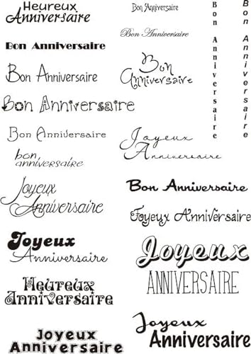 Kartenherstellungszubehör, Scrapbooking-Schablonen, 14 x 18 cm, französische gemeinsame Wörter, transparenter Silikonstempel für Scrapbooking, Fotoalbum, Karten, dekorativer transparenter Stempel von LUPZENFUXIA