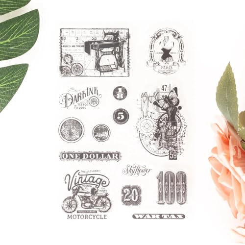 Kartenherstellungszubehör, Scrapbooking-Schablonen, 16 x 11 cm, Vintage-Stil, transparenter Silikon-Siegelstempel, Sammelalbum, Handbuch, Tagebuch, Material, Album, Etikett, Bastelstil 2 Kartenherstellungszubehör, Scrapbooking-Schablonen, 16 x 11 cm, Vintage-Stil, transparenter Silikon-Siegelstempel, Sammelalbum, Handbuch, Tagebuch, Material, Album, Etikett, Bastelstil 2 von LUPZENFUXIA
