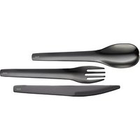 LURCH Mehrweg-Besteckset TO-GO, Kunststoff schwarz, 1 Set von LURCH