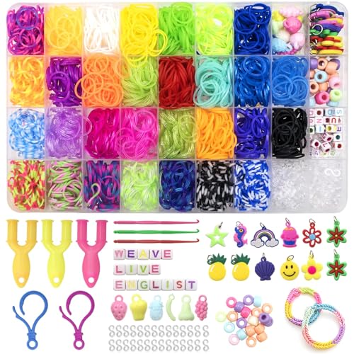 LURICO 1600+ Loom Bänder Set, 30 Farben Armbänder Selber Machen Gummibänder Kinder Basteln Schmuck Selber Machen Set Schmuckbastelsets für Kinder Mädchen Jungs LURICO 1600+ Loom Bänder Set, 30 Farben Armbänder Selber Machen Gummibänder Kinder Basteln Schmuck Selber Machen Set Schmuckbastelsets für Kinder Mädchen Jungs von LURICO