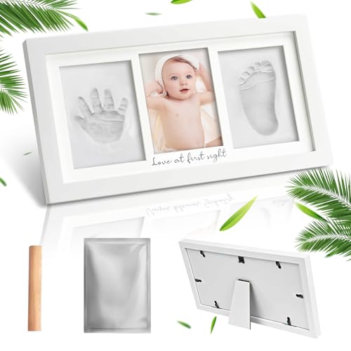LURNODY Baby Handabdruck und Fußabdruck Set, Gipsabdruck für Neugeborene Mit Holz Bilderrahmen, Pfotenabdruck Katze & Hund, Neugeborene Baby Geschenke, für Hand-Abdruck, Fuß-Abdruck, Fotos LURNODY Baby Handabdruck und Fußabdruck Set, Gipsabdruck für Neugeborene Mit Holz Bilderrahmen, Pfotenabdruck Katze & Hund, Neugeborene Baby Geschenke, für Hand-Abdruck, Fuß-Abdruck, Fotos von LURNODY