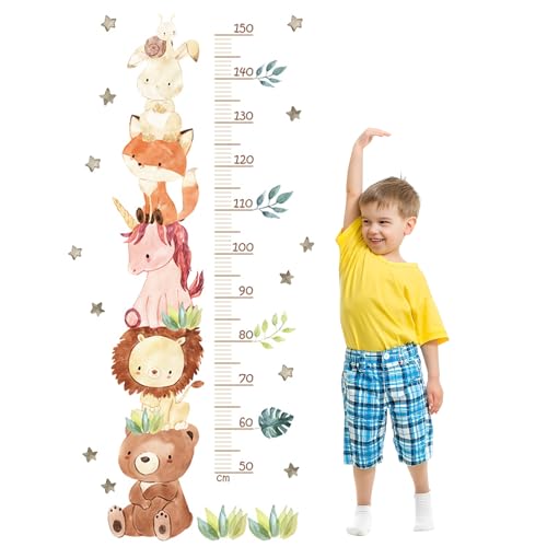 LURNODY Messlatte für Kinder, Kinder Höhe Diagramm Wandtattoo, Wald Tiere Wandaufkleber, MaßStabsgröße 50–150 CM Wandtattoo Kinderzimmer, Geeignet Als Wanddekoration für Kinderzimmer Und Wohnzimmer LURNODY Messlatte für Kinder, Kinder Höhe Diagramm Wandtattoo, Wald Tiere Wandaufkleber, MaßStabsgröße 50–150 CM Wandtattoo Kinderzimmer, Geeignet Als Wanddekoration für Kinderzimmer Und Wohnzimmer von LURNODY
