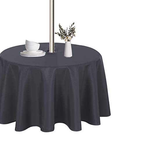 LUSHVIDA Runde Outdoor-Tischdecke mit Schirmloch und Reißverschluss, 152,4 cm, waschbar, wasserdicht, auslaufsicher, knitterfrei, Tischdecke für Terrasse, Frühling, Sommer, Picknick, Grillabende LUSHVIDA Runde Outdoor-Tischdecke mit Schirmloch und Reißverschluss, 152,4 cm, waschbar, wasserdicht, auslaufsicher, knitterfrei, Tischdecke für Terrasse, Frühling, Sommer, Picknick, Grillabende von LUSHVIDA