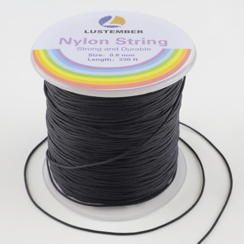 0,8 mm Nylonschnur, starke Armbandschnur, langlebige Nylonschnur für Schmuckherstellung, Armbänder, Perlen, Halsketten, Rattail-Flechten, Kumihimo, Windspiele, Jalousien und Handwerk von LUSTEMBER