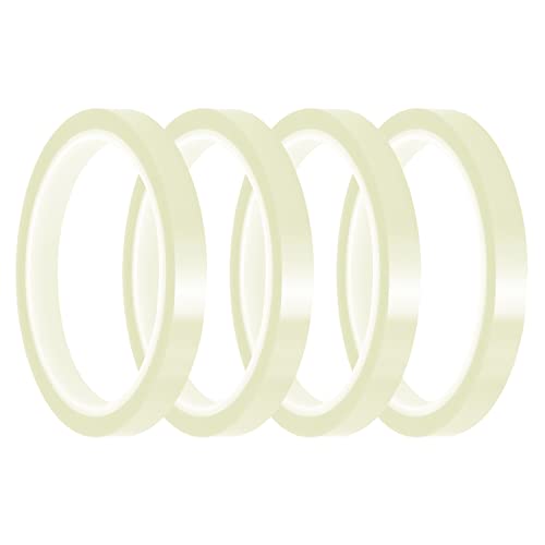 4St Wärmeübertragungsbänder, 10 mm x 33 m Hochtemperaturband für Transferpresse Hitzebeständiges Klebeband Sublimation Klebeband für Sublimationspresse (Transparent) von LUTER