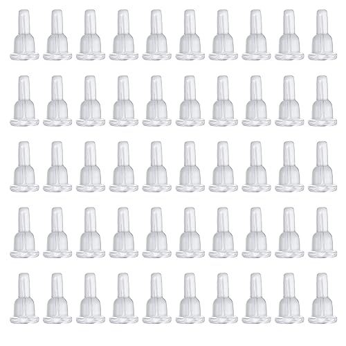 50 Stück Silikon-Ohrring-Verschlüsse, Transparente Ohrring Rücken Stopper Weich Ohrring Stopper Ohrring-Verschlüsse Ersatz zur Stabilisierung von Ohrringhaken Ohrsteckern Creolen 50 Stück Silikon-Ohrring-Verschlüsse, Transparente Ohrring Rücken Stopper Weich Ohrring Stopper Ohrring-Verschlüsse Ersatz zur Stabilisierung von Ohrringhaken Ohrsteckern Creolen von LUTER
