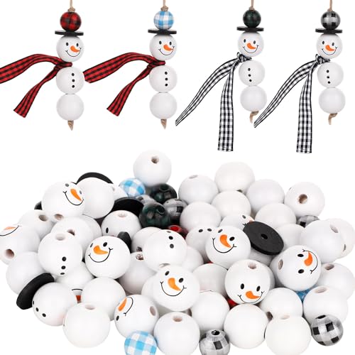 LUTER 160 Stück Holzperlen Weihnachten, Weihnachts Büffelkaro Perlen mit Hanfseil Weiße Weihnachtsperlen für Winter Weihnachts DIY Basteldekoration LUTER 160 Stück Holzperlen Weihnachten, Weihnachts Büffelkaro Perlen mit Hanfseil Weiße Weihnachtsperlen für Winter Weihnachts DIY Basteldekoration von LUTER