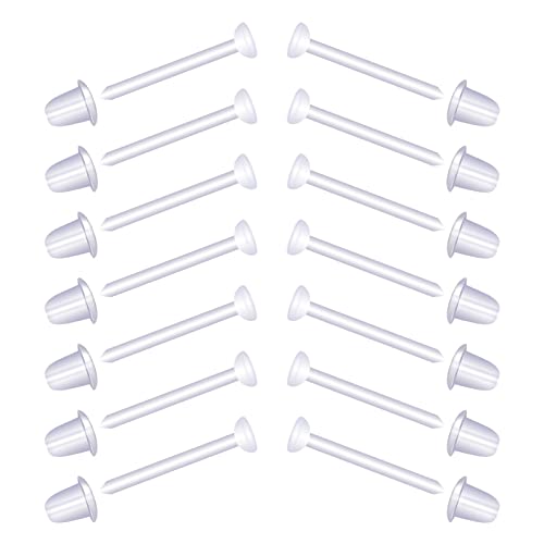 LUTER 200 Paar Kunststoff Ohrringe, Transparent Ohrstecker Ohrring Rücken Gummi Ohrring Stopper Ohrring Stecker Verschluss Plastic Earring Backs für Die Herstellung Von Schmuck für Damen und Herren von LUTER