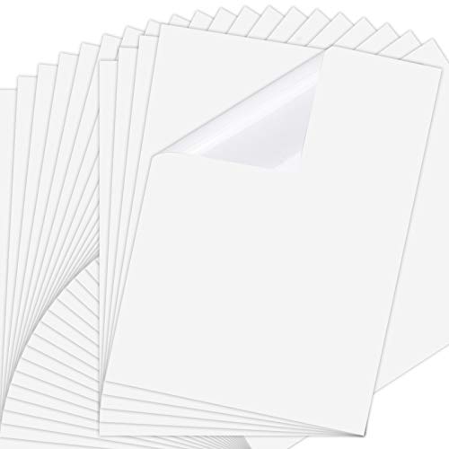 LUTER 25 Blatt, 21 x 29,5 cm, selbstklebend, Tintenstrahl-Aufkleber, transparente Folie, bedruckbar, schnelltrocknend, für Laserdrucker von LUTER
