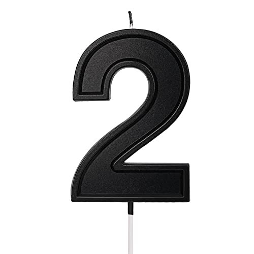 LUTER 3,94 Zoll Übergroße Geburtstagskerzen, Schwarze Geburtstagstortenkerzen Zahlenkerze Kerze Geburtstag Birthday Candles für Hochzeit Party Kinder Erwachsene Nummer 2 LUTER 3,94 Zoll Übergroße Geburtstagskerzen, Schwarze Geburtstagstortenkerzen Zahlenkerze Kerze Geburtstag Birthday Candles für Hochzeit Party Kinder Erwachsene Nummer 2 von LUTER