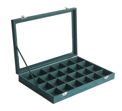 Schmuckkästen Flanell-Schmuckschatulle, grün, Schmuck-Display-Box for Frauen, Schmuckhalter, Display, Aufbewahrungskoffer, Schmuckschatulle, Organizer, Schmuckhalter Geschenke Schmuckkästen Flanell-Schmuckschatulle, grün, Schmuck-Display-Box for Frauen, Schmuckhalter, Display, Aufbewahrungskoffer, Schmuckschatulle, Organizer, Schmuckhalter Geschenke von LUTFI