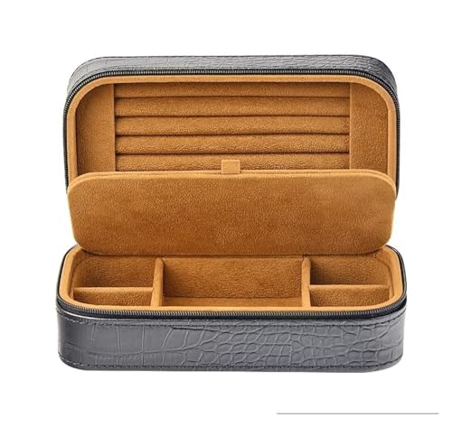 Schmuckkästen Tragbare Ringbox aus Leder for unterwegs, große Kapazität, Samt innen, doppellagige Schmuckschatulle for Damen. Schmucketui Geschenke Schmuckkästen Tragbare Ringbox aus Leder for unterwegs, große Kapazität, Samt innen, doppellagige Schmuckschatulle for Damen. Schmucketui Geschenke von LUTFI