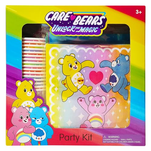 Care Bears Geburtstagsdekorationen, 58 Stück, Happy Birthday Tischdekorationen, originelle Pflegebären, Partyzubehör: Pappteller, Becher, Servietten, Tischdecke, Kuchendekoration, Care Bears Geburtstagsdekorationen, 58 Stück, Happy Birthday Tischdekorationen, originelle Pflegebären, Partyzubehör: Pappteller, Becher, Servietten, Tischdecke, Kuchendekoration, von LUV HER