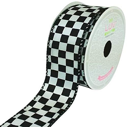 LUV RIBBONS Creative Ideas Stoffband 3,8 cm, schwarz kariert, weiß LUV RIBBONS Creative Ideas Stoffband 3,8 cm, schwarz kariert, weiß von LUV RIBBONS