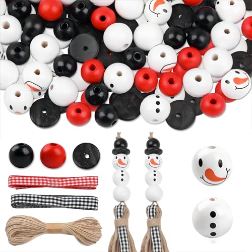 103 St. Weihnachten Perlen Holz Schneemann DIY Rund Holz Perle Bausätze Weihnachten Dekoration Winter Basteln Bausatz Perlen Armbänder machen für Zuhause Party Geschenk Kinder Erwachsene 103 St. Weihnachten Perlen Holz Schneemann DIY Rund Holz Perle Bausätze Weihnachten Dekoration Winter Basteln Bausatz Perlen Armbänder machen für Zuhause Party Geschenk Kinder Erwachsene von LUVDECO
