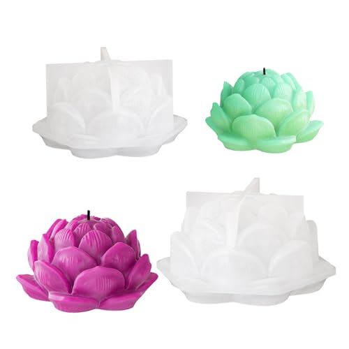 2 Stück Blumen Silikon Kerzenformen Lotus Form Kerzen Gießformen 3D Lotusblume Silikonform für die Herstellung von Polymer Clay Seife Kerzen Aromatherapie Geburtstag Hochzeit Party Heim Dekoration 2 Stück Blumen Silikon Kerzenformen Lotus Form Kerzen Gießformen 3D Lotusblume Silikonform für die Herstellung von Polymer Clay Seife Kerzen Aromatherapie Geburtstag Hochzeit Party Heim Dekoration von LUVDECO