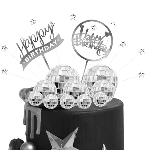 27 Stück Cake Topper Torten Cake Ball Dekoration Spiegelkugel Torten Dekorationen Disco Party Geburtstag Mädchen Jungen Taylor für 70's Party-Zubehör Swift Hochzeit Jahrestag 27 Stück Cake Topper Torten Cake Ball Dekoration Spiegelkugel Torten Dekorationen Disco Party Geburtstag Mädchen Jungen Taylor für 70's Party-Zubehör Swift Hochzeit Jahrestag von LUVDECO