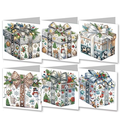 LUVDECO 5D Diamant Malerei Weihnachten Karten 6 Stücke 3D Diamond Painting Grußkarte DIY Diamant Painting Malerei Geschenkkarte Weihnachtsdeko Strass Handwerk Grußkarte LUVDECO 5D Diamant Malerei Weihnachten Karten 6 Stücke 3D Diamond Painting Grußkarte DIY Diamant Painting Malerei Geschenkkarte Weihnachtsdeko Strass Handwerk Grußkarte von LUVDECO