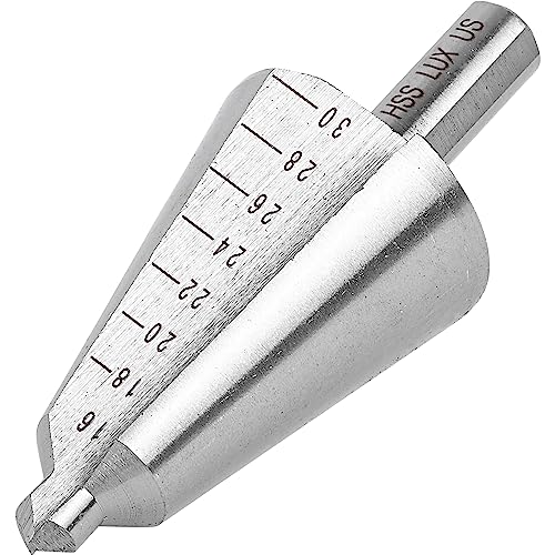 LUX HSS Blechschälbohrer Comfort Ø 16 mm - 30 mm | Aus hochwertigem Schnellarbeitsstahl von LUX-TOOLS