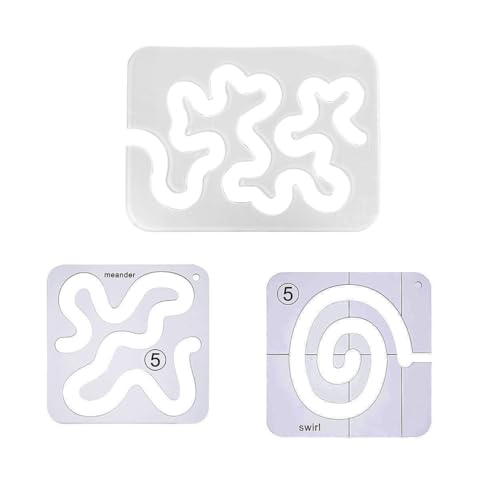 Quilt-Lineale, 3-teiliges Set – Acryl-Quilt- und Nähschablonen-Werkzeug für freies Quilten beim häuslichen Nähen Quilt-Lineale, 3-teiliges Set – Acryl-Quilt- und Nähschablonen-Werkzeug für freies Quilten beim häuslichen Nähen von LUXIANDA