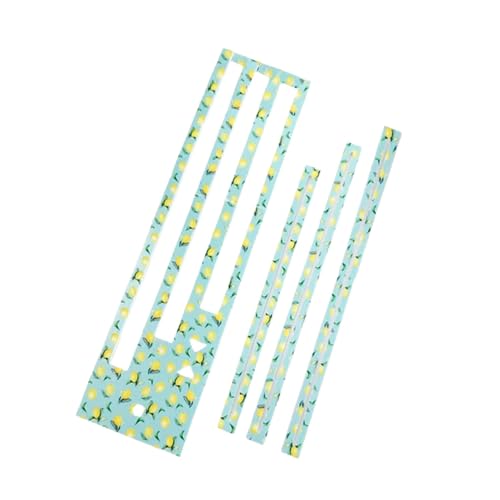 Reißverschluss-Taschen-Vorlage, 22,9 cm, Reißverschlussschablonen mit Aufhängerloch, Acrylschablone zum Nähen von Taschen mit Reißverschlusstaschen, Reißverschluss (Zitronenmuster) von LUXIANDA