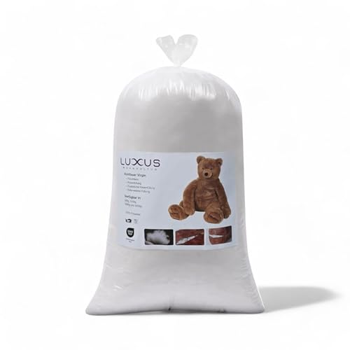 Luxus Füllwatte 3kg Polyester 100% Frischfasermaterial Oeko TEX zertifiziertes Kissenfüllmaterial,Bastelwatte,Kissenfüllung,füllwatte für kuscheltiere,Stopfmaterial Füllmaterial Spielzeug (3000 g) von LUXUS WOHNKULTUR