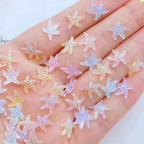100 Stück Seestern Nagelkunst Charms für Nägel Sommer Strand Nagelschmuck, Ozean Thema Nagel Steinchen 3D Meer Tier Strass Glitzer Handwerk Geeignet für Frauen und Mädchen 100 Stück Seestern Nagelkunst Charms für Nägel Sommer Strand Nagelschmuck, Ozean Thema Nagel Steinchen 3D Meer Tier Strass Glitzer Handwerk Geeignet für Frauen und Mädchen von LUYANFX
