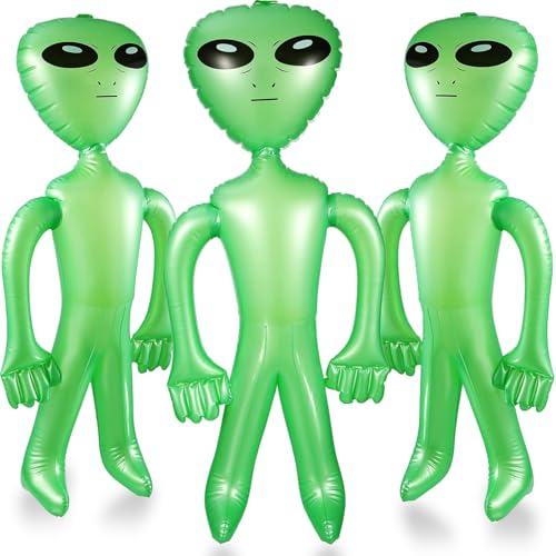 Alien Aufblasbar Spielzeug, 85 CM Halloween Riesiger Aufblasbarer Alien, Grün Aliens Party Ballon, Aufblasbare Aliens-Requisiten für Halloween Alien Party Dekorationen Geburtstag von LUYANFX