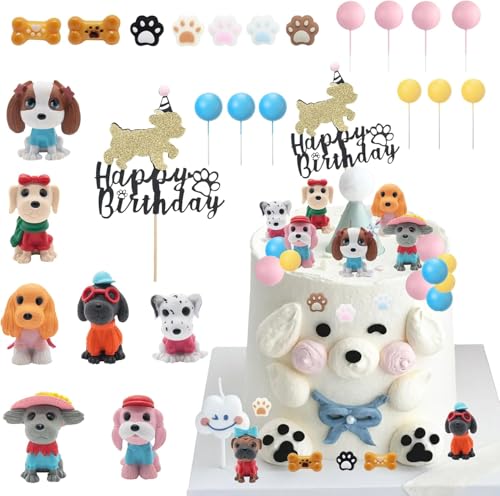 33 Stück Hunde Tortendeko, Mini Hund Tierfiguren,Hunde Kuchen Deko Hundefiguren Cake Topper Hund Party Supplies für Hunde Thema Party, Kindergeburtstag, Babyparty 33 Stück Hunde Tortendeko, Mini Hund Tierfiguren,Hunde Kuchen Deko Hundefiguren Cake Topper Hund Party Supplies für Hunde Thema Party, Kindergeburtstag, Babyparty von LUYANFX