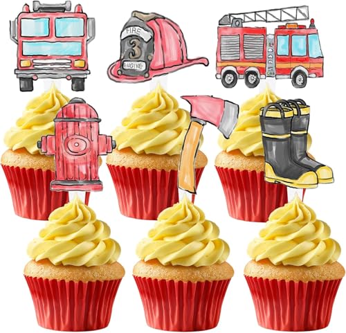 36 Stück Tortendeko Rennwagen Auto Tortendeko Cars Cupcake Deko Muffin Topper Kindergeburtstag Sportwagen, Räder, Flaggen, Trophäen Kuchen Topper von LUYANFX