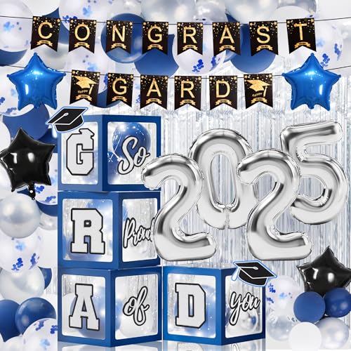 146 Stück Abschluss-Dekorationen 2025, Abschlussfeier, Party-Dekor, Klasse 2025, Set von Luftballon-Boxen mit Buchstaben 2025 Grad "So Proud of You", Party-Dekorationen für alle Klassen 146 Stück Abschluss-Dekorationen 2025, Abschlussfeier, Party-Dekor, Klasse 2025, Set von Luftballon-Boxen mit Buchstaben 2025 Grad "So Proud of You", Party-Dekorationen für alle Klassen von LUYI