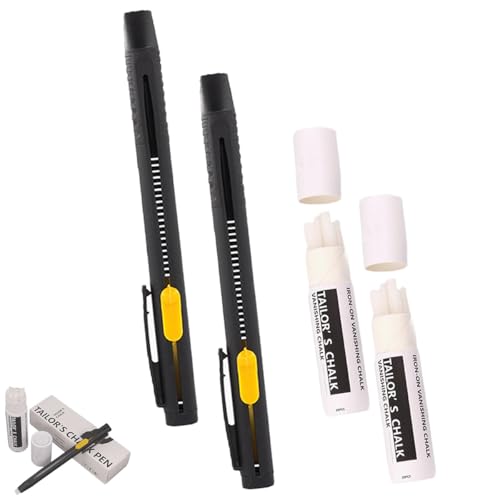LUYJWZN Heat Erasable Fabric Marker for Sewing, Washable Erasable Replaceable Refill Marker Pen, Heat Erasables Pens for Fabric, Embroidery, Quilting (2PCS) von LUYJWZN