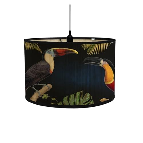 LUYSGBXR Lampenschirm 1PC Retro Stil Licht Abdeckung Kronleuchter Wand Lampe Schatten Vögel Druck Lampenschirm Bambus Kunst Kronleuchter Homestay Decor(08) von LUYSGBXR