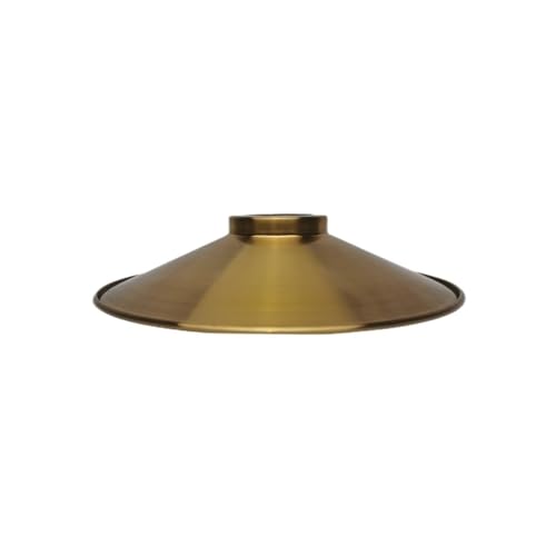 LUYSGBXR Lampenschirm Lampenschirm aus Metall, fertiger Lampenschirm aus Eisen, 4 Stile, Lampenschirme for Selbermachen, Metall, gebürstet, Goldbronze, Lampenzubehör(A Antique Gold) von LUYSGBXR