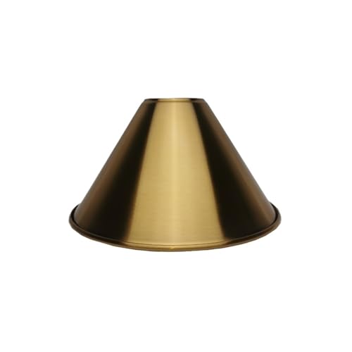 LUYSGBXR Lampenschirm Lampenschirm aus Metall, fertiger Lampenschirm aus Eisen, 4 Stile, Lampenschirme for Selbermachen, Metall, gebürstet, Goldbronze, Lampenzubehör(C Antique Gold) von LUYSGBXR