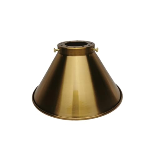 LUYSGBXR Lampenschirm Lampenschirm aus Metall, fertiger Lampenschirm aus Eisen, 4 Stile, Lampenschirme for Selbermachen, Metall, gebürstet, Goldbronze, Lampenzubehör(C with Holder) von LUYSGBXR
