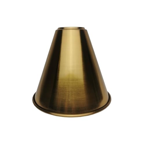 LUYSGBXR Lampenschirm Lampenschirm aus Metall, fertiger Lampenschirm aus Eisen, 4 Stile, Lampenschirme for Selbermachen, Metall, gebürstet, Goldbronze, Lampenzubehör(D Antique Gold) von LUYSGBXR