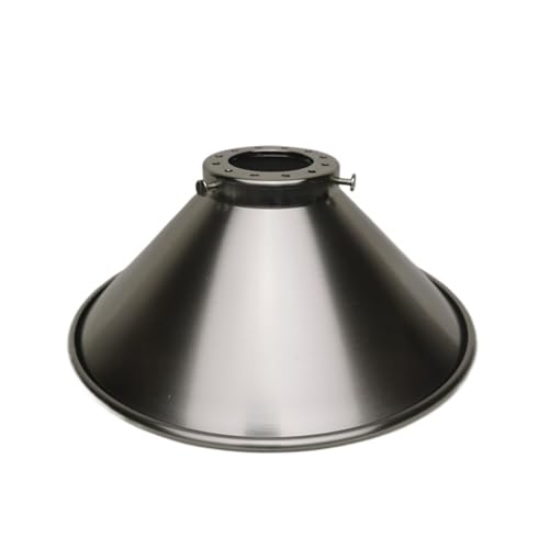LUYSGBXR Lampenschirm Lampenschirm aus Metall, fertiger Lampenschirm aus Eisen, 4 Stile, Lampenschirme for Selbermachen, Metall, gebürstet, Goldbronze, Lampenzubehör(Nickel B with Holder) von LUYSGBXR