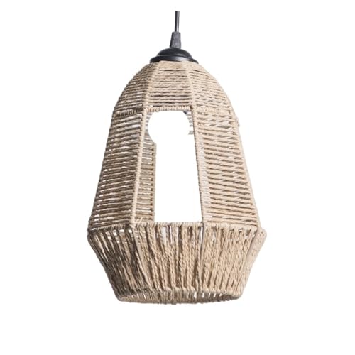LUYSGBXR Lampenschirm Rattan-Lampenschirm, Geometrischer Lampenschirm, Lampenschirm for Pendelleuchte, Hängelampe, Handgewebt, Lampenschirm for Leuchte, Schlafzimmer(16) von LUYSGBXR