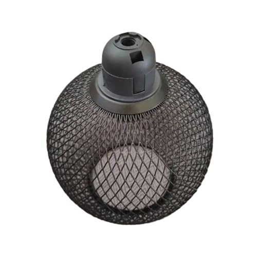 LUYSGBXR Lampenschirm Retro-Stil Eisen Lampe Abdeckungen Innen Beleuchtung Lampenschirm Beleuchtung Leuchten Lampe Schatten Mesh Ball Hause Dekoration(Black-A) von LUYSGBXR