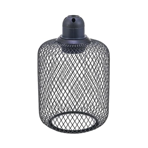 LUYSGBXR Lampenschirm Retro-Stil Eisen Lampe Abdeckungen Innen Beleuchtung Lampenschirm Beleuchtung Leuchten Lampe Schatten Mesh Ball Hause Dekoration(Black-B) von LUYSGBXR