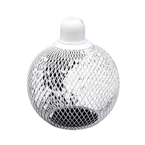 LUYSGBXR Lampenschirm Retro-Stil Eisen Lampe Abdeckungen Innen Beleuchtung Lampenschirm Beleuchtung Leuchten Lampe Schatten Mesh Ball Hause Dekoration(White-A) von LUYSGBXR