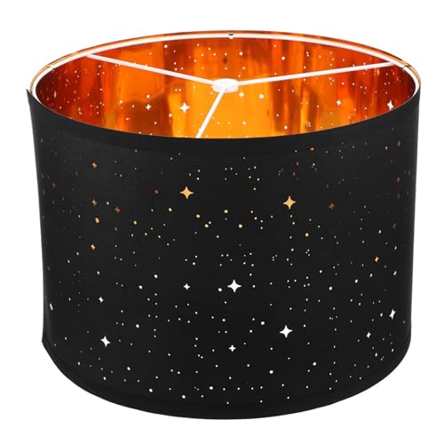 LUYSGBXR Lampenschirm Stoff-Lampenschirme Lampenschirmbezug Tischleuchte Stehlampen Ersatz Pendelleuchte Stoff Kronleuchter Nachttisch Trommel Hotelbedarf(Black) von LUYSGBXR